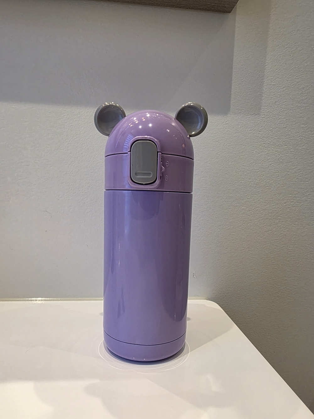 Kids Cute Bear Ear Insulated Bottle - Lavender